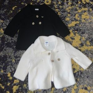 Lot of 2 Old Navy Sweater cardigans double breasted closure